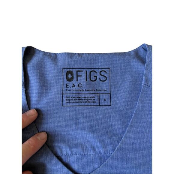 NWOT Figs Limited Edition Big Sky Fion Scrub Set Size S Blue Blue Joggers & Top - Picture 5 of 15